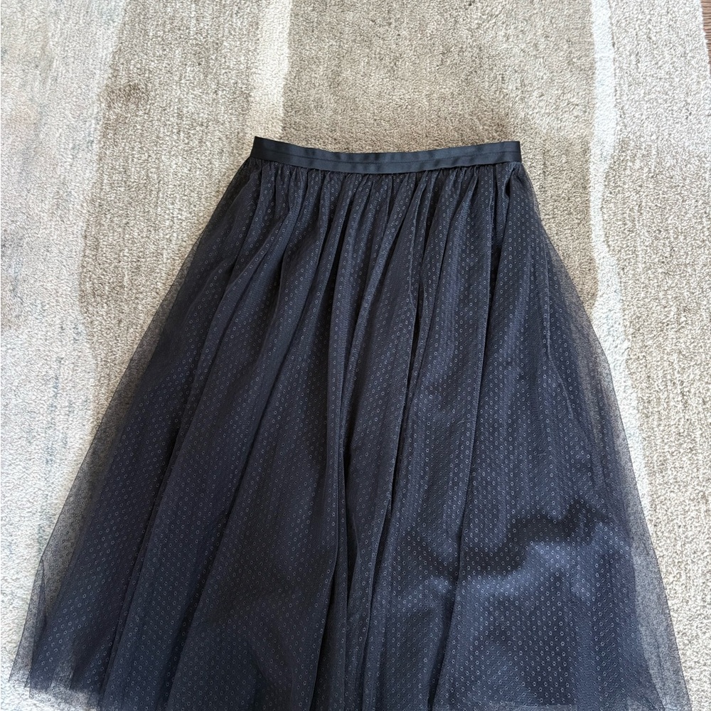 Needle & Thread Black Midi Skirt
